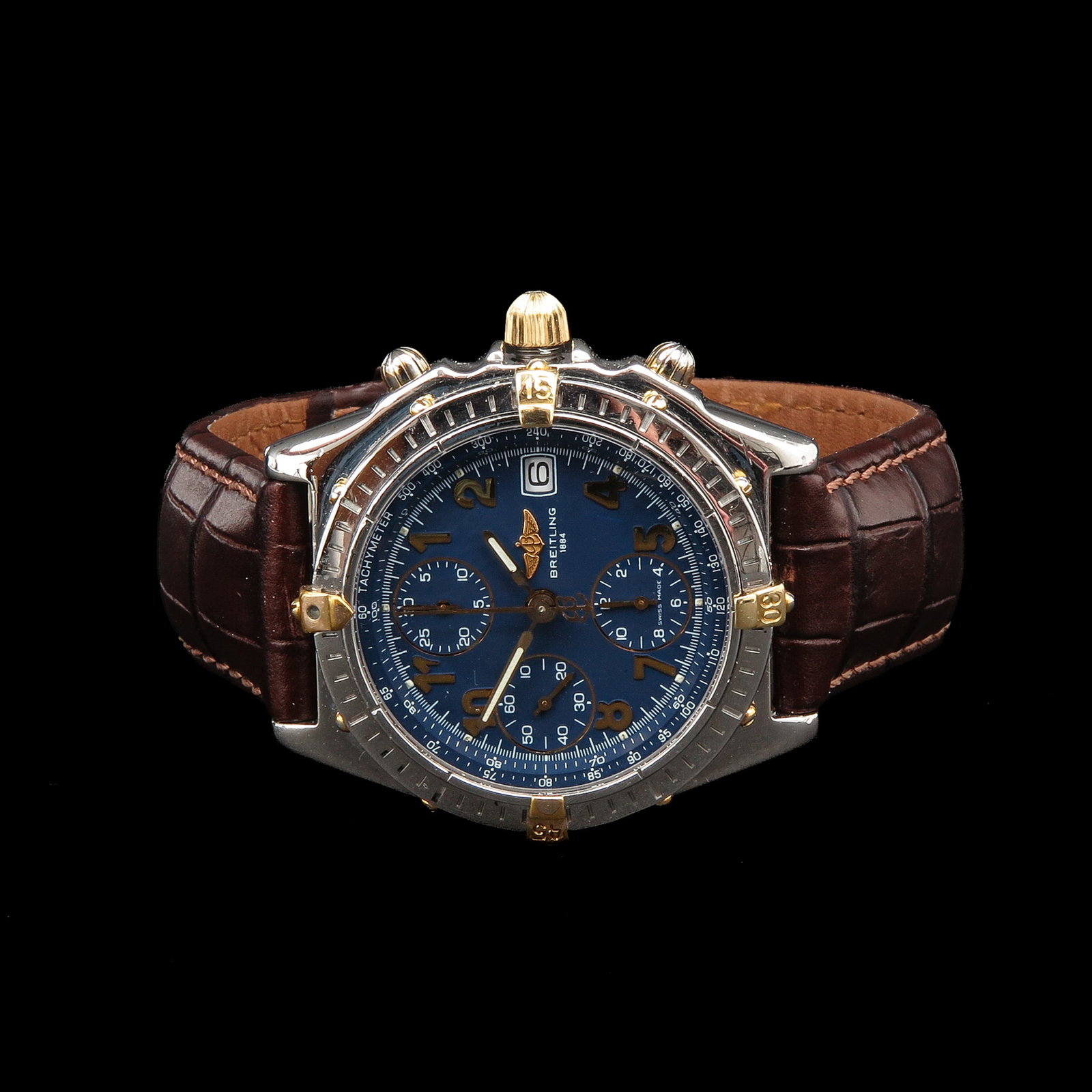 A Men's Breitling Watch: Breitling, chronograph, automatic, case diameter 41 mm.