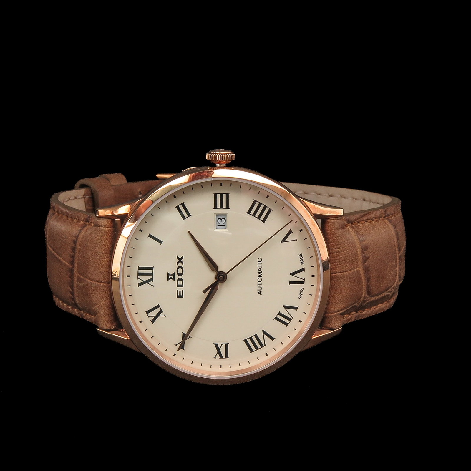 A Men's Edox Watch: Edox, automatic, case diameter 41 mm.