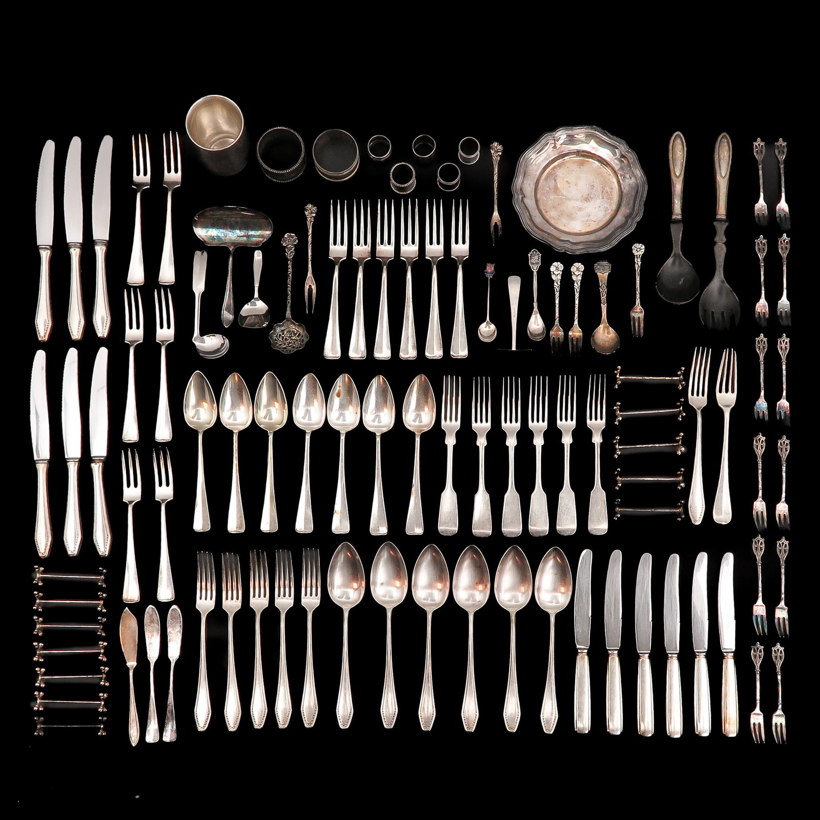 A Collection of Cutlery: consisting of a collection of cutlery and tableware, including silver