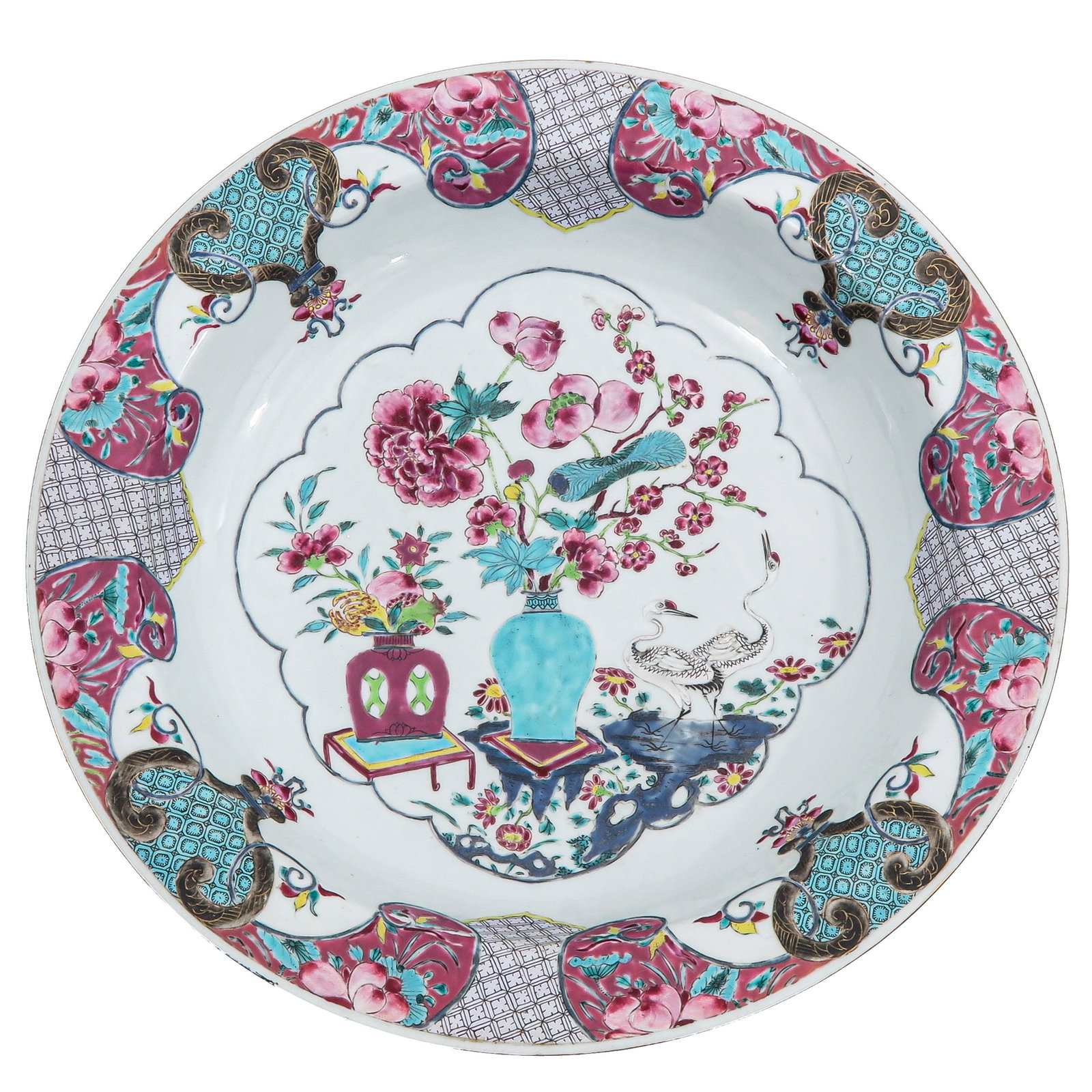 A Famille Rose Charger (1 of 4)