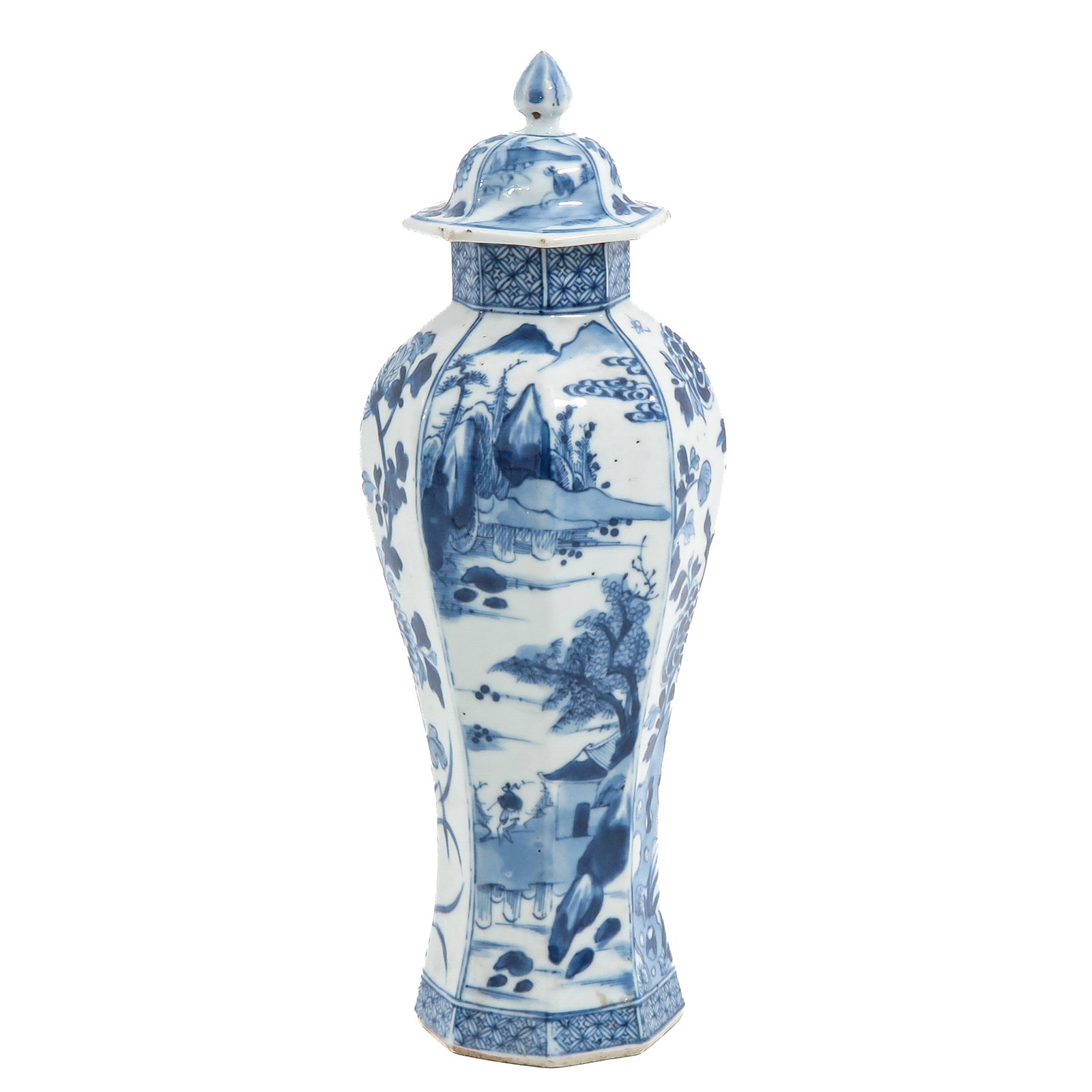 A Blue and White Garniture Vase (1 of 6)