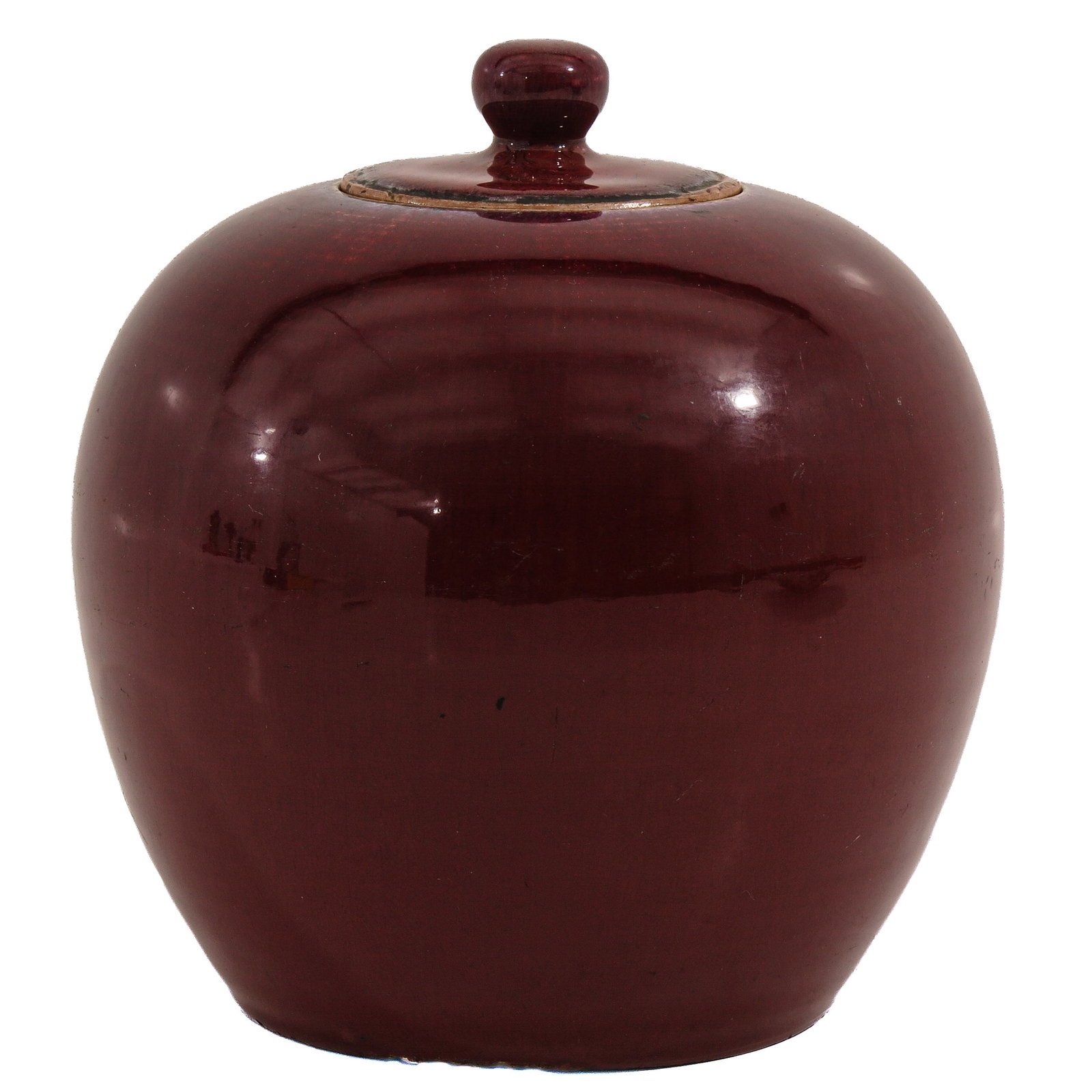 An Oxblood Red Glaze Ginger Jar: 22 cm. tall.