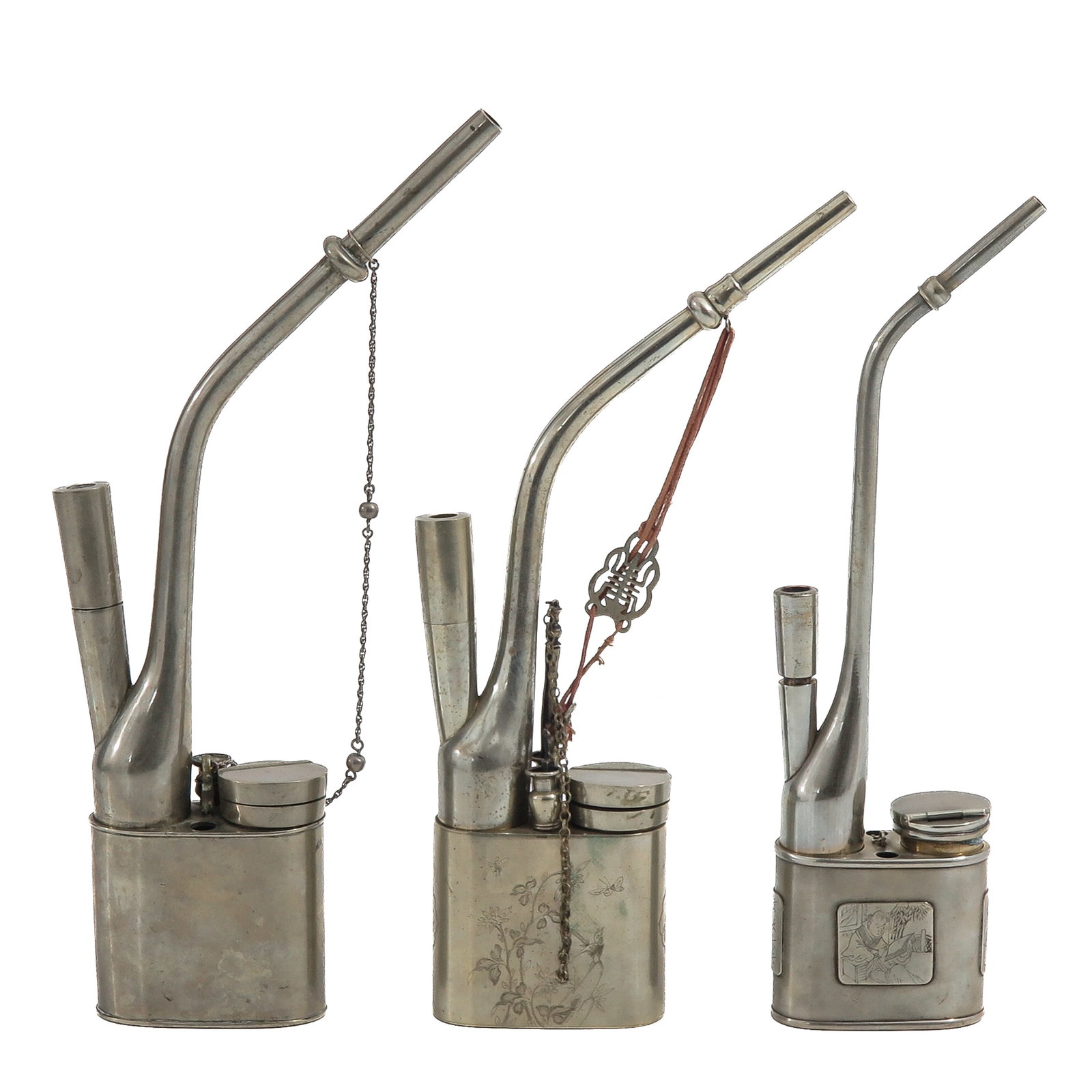 A Group of 3 Metal Opium Pipes (1 of 6)