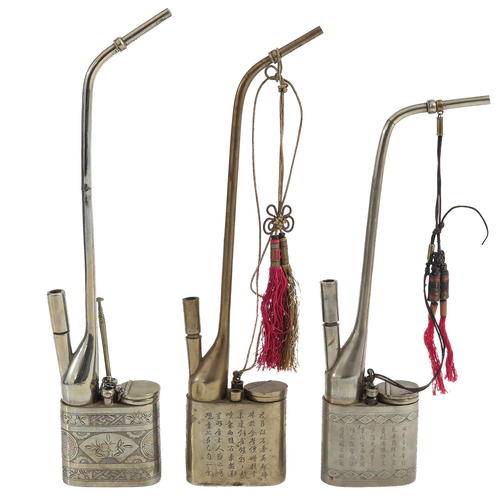 A Group of 3 Metal Opium Pipes (1 of 6)