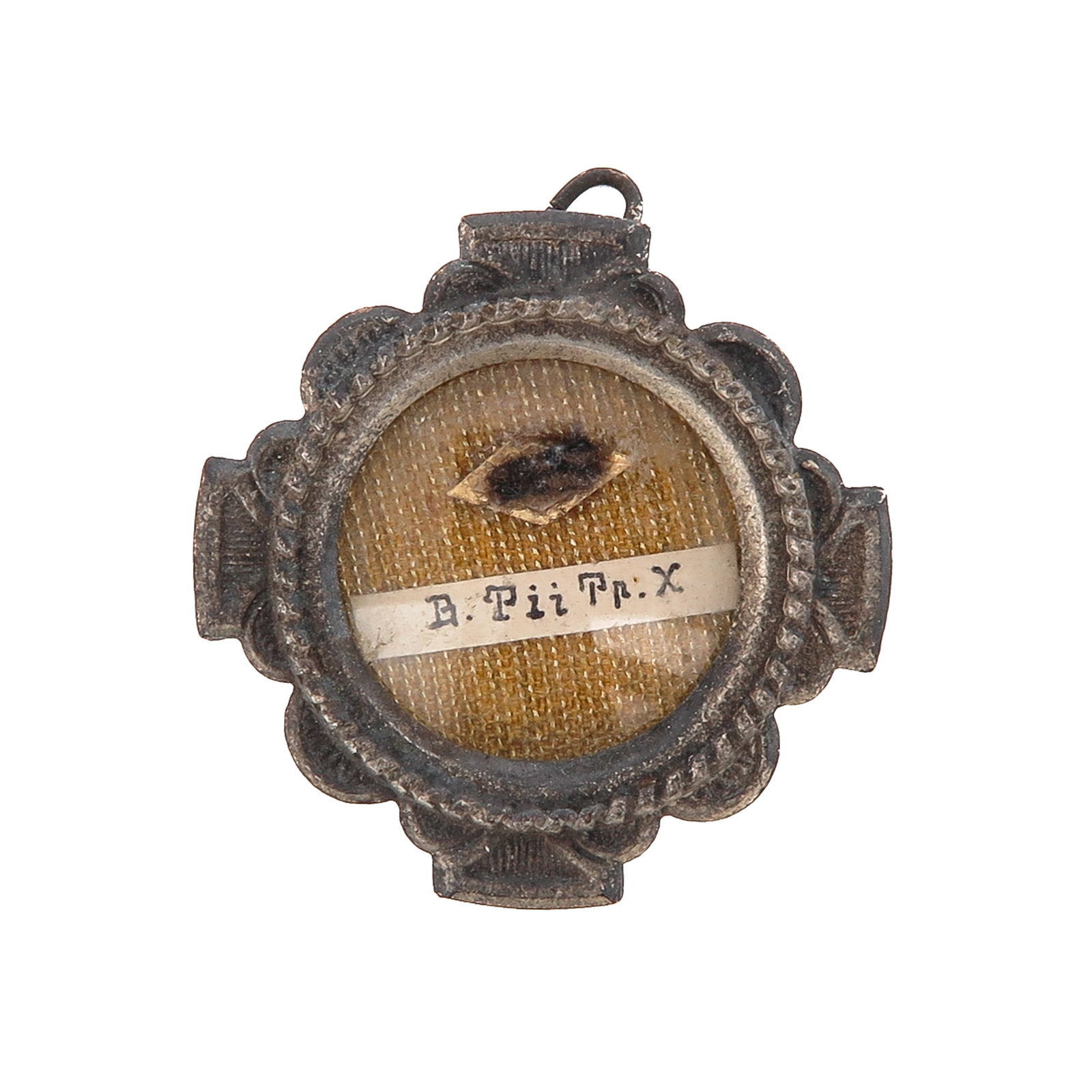 A Sealed Theca: with relic of Blessed Pope Pius X (1835-1914), pope from 1903 to 1914, known for his promotion of frequent Communion and liturgical reforms, with certificate, you are purchasing the theca, the relic