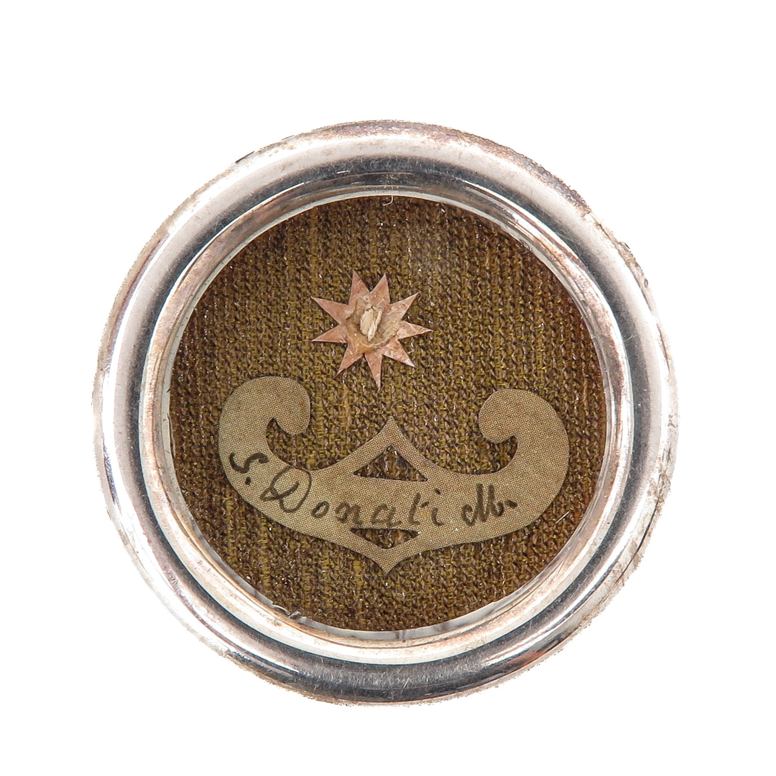 A Sealed Theca: with relic of Saint Donatus, bishop and martyr, traditionally invoked as patron saint against lightning strikes, thunderstorms and sudden accidents, with certificate, you are purchasing the theca, the