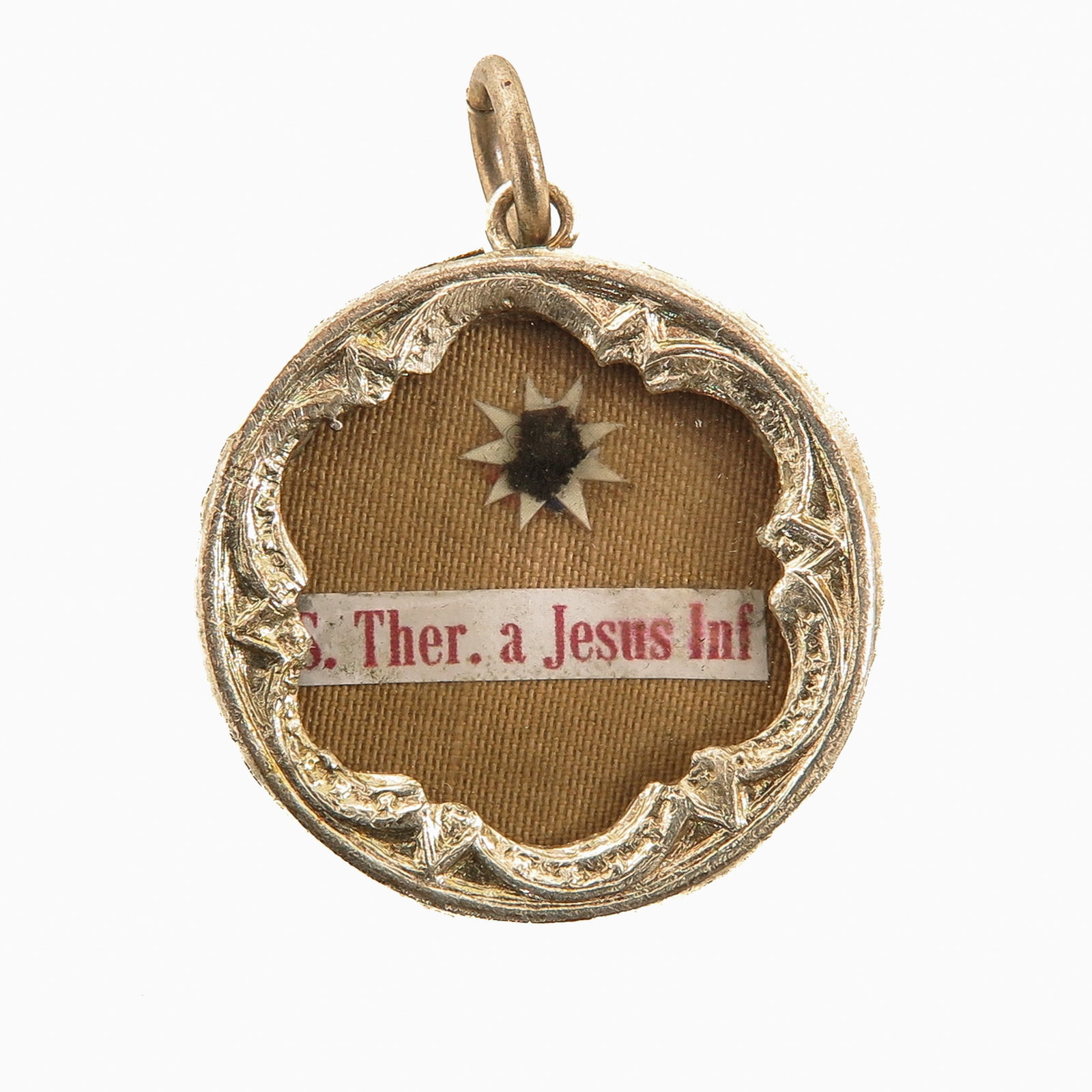 A Sealed Theca: silver, with relic of Blessed Therese of the Child Jesus, Carmelite, Doctor of the Church and patron saint of the missions, known for her little way of simplicity, love and trust in God, you are