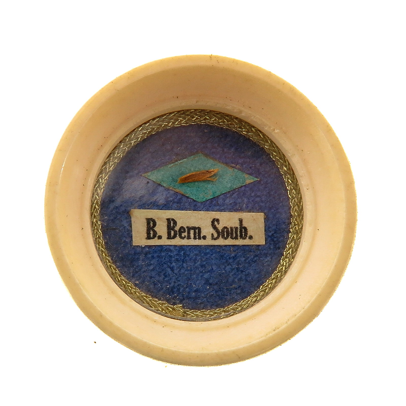 A Sealed Theca: with relic of Blessed Bernadette Soubirous, visionary of Lourdes, to whom the Blessed Virgin Mary appeared in 1858, patron saint of the sick and venerated worldwide because of her association with