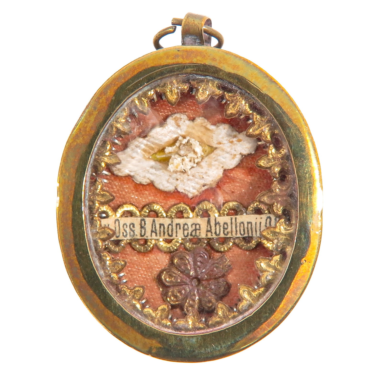 A Sealed Theca: containing ex ossibus (of the bones) of Saint Andrew Avellino (1521-1608), priest of the Theatine Order, known for his efforts for the reform of the clergy, patron saint of a good death and