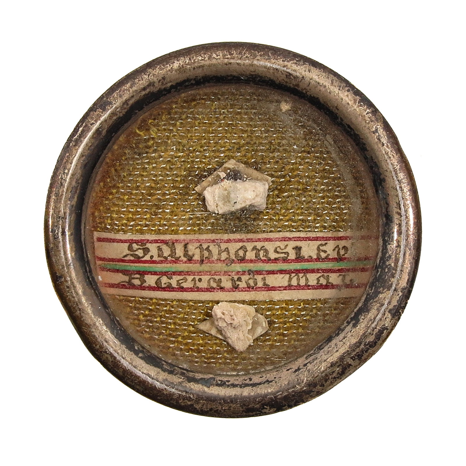 A Sealed Multi-Theca: containing relics of Saint Alphonsus Maria de? Liguori (1696-1787), bishop Doctor of the Church, founder of the Congregation of the Most Holy Redeemer (Redemptorists) and patron saint of confessors an