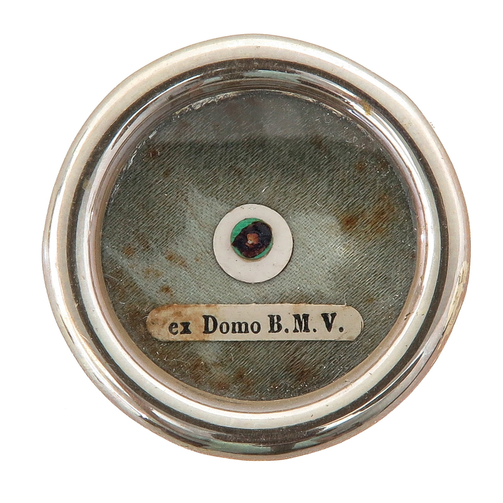 A Sealed Theca: containing relic ex Domo Beatae Mariae Virginis (of the House of the Blessed Virgin Mary, the Holy House at Loreto), associated with the tradition of Mary's home in Nazareth, you are purchasing the