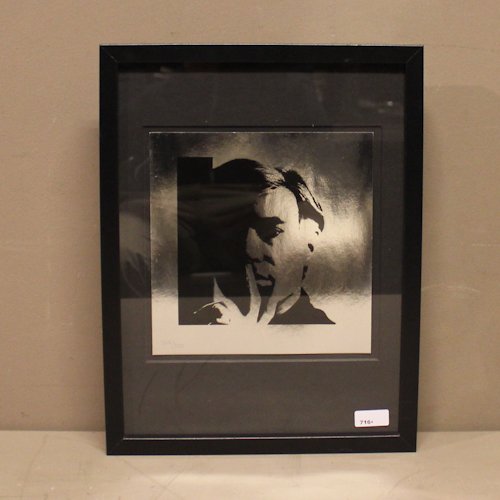 Art: Zeefdruk op Silverkarton, 1987, Self Portrait of Andy Warhol (1928-1987)