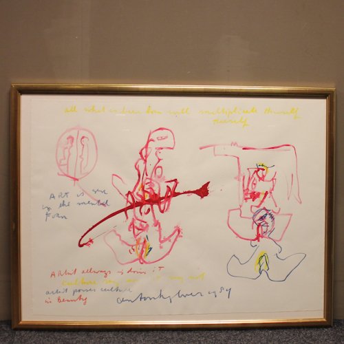 Anton Heyboer Artwork: signed, framed, 119 x 90 cm