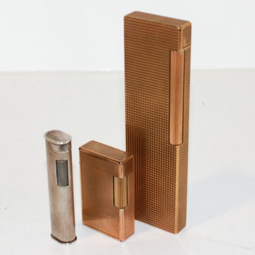Lot of 3 Vintage Lighters: Consisting of Dunhill and Dupont
