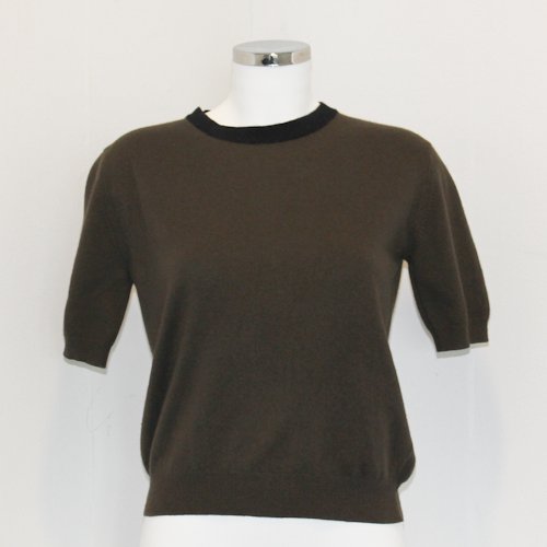 Chanel Classic Ladies Sweater: Dark green in color