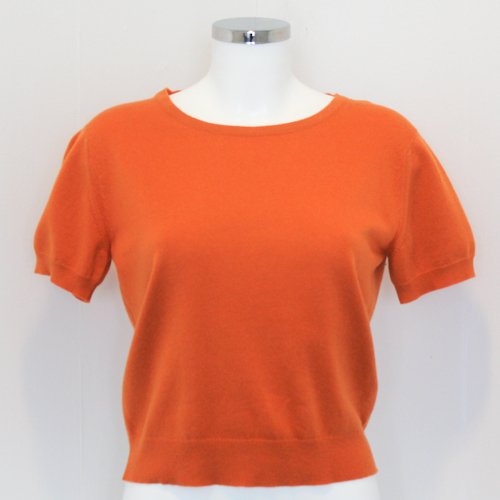 Chanel Ladies Wool Sweater: Orange in color