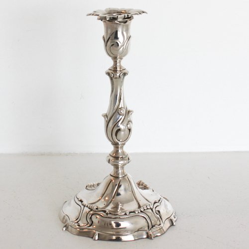 Dutch Silver Candlestick: 540 gram, 21 x 11 x 11 cm