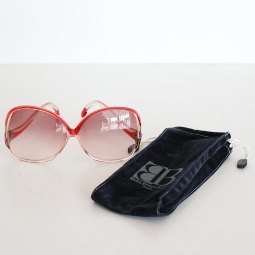 1970's Balenciaga Paris Sunglasses: In original case, model 7695