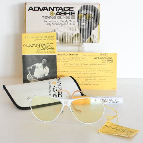 1970s Advantage Ash Sunglasses by Arthur Ash: In original case with all original documents