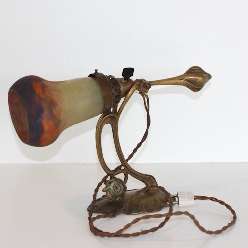 Signed Muller Freres Luneville Sconce: 30 x 23 cm
