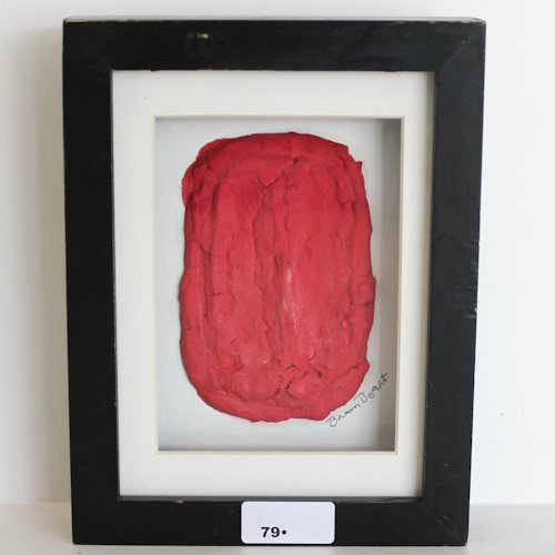 Signed Bram Bogart Framed Art: 15 x 20 x 3 cm