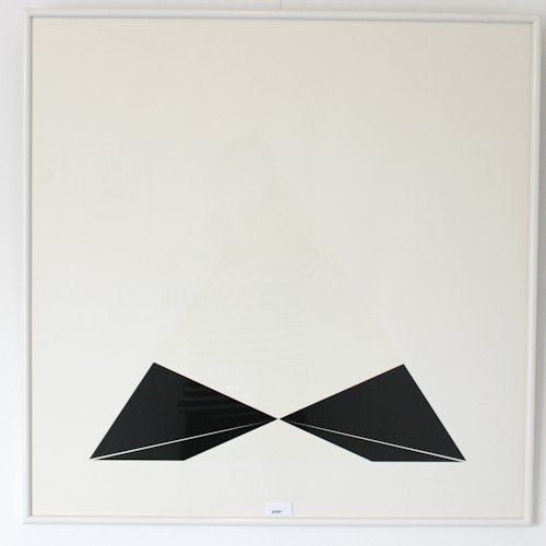 Signed Christian Megert Screen Print: #102/190, Born in 1936, 70 x 70 cm