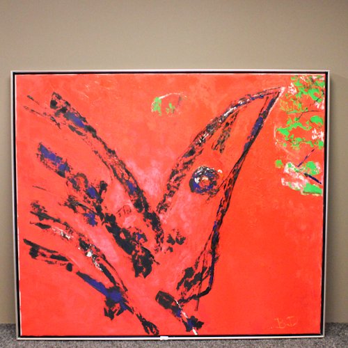 Signed Boer Dobbelsteen Oil on Canvas: 104 x 120 cm