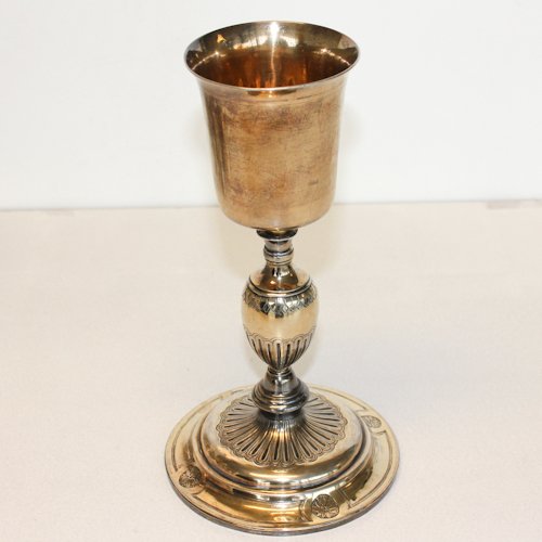 Gold Plate over Silver Chalice Circa 1900: 24 cm tall