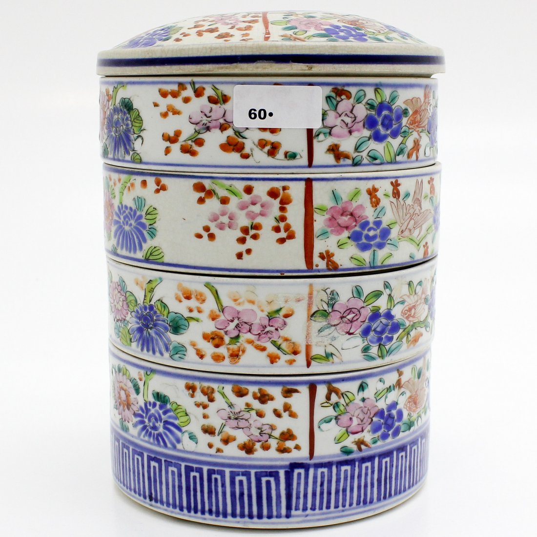 Asian Porcelain Family Rose Stacking Food Container (1 of 7)
