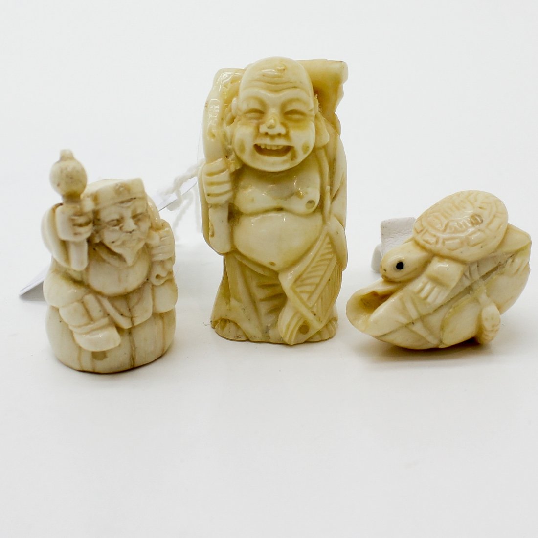 Lot of 3 Signed Japanese Netsukes (1 of 2)