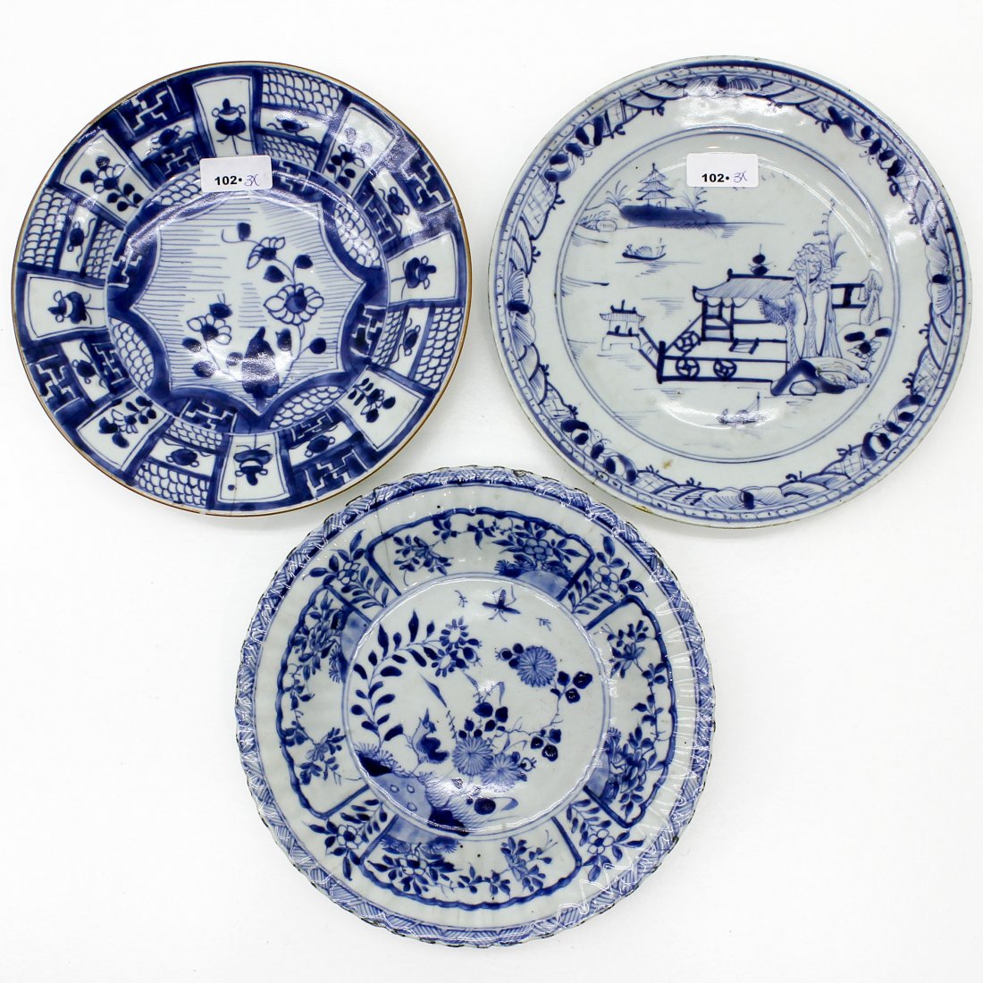 Lot of 3 18th Century Plates (1 of 2)