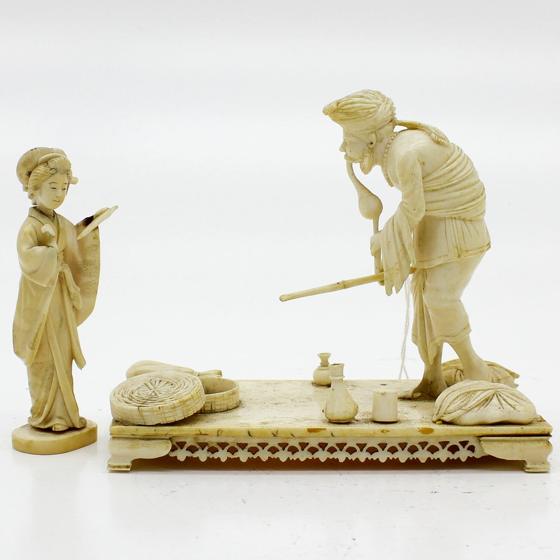 Lot of 2 Carved Asian Sculptures (1 of 6)