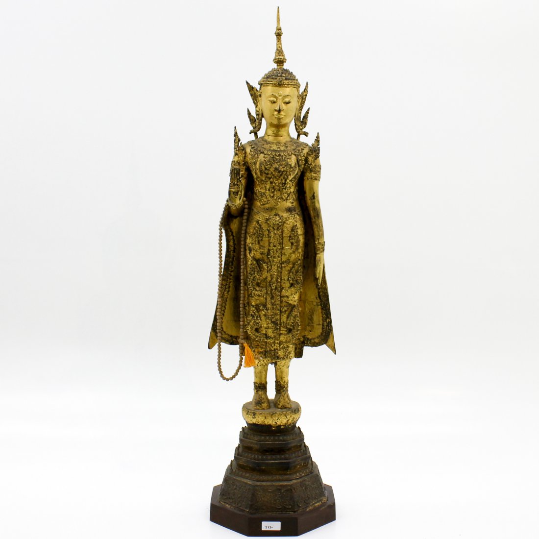 Large Standing Gold Gilt Thai Buddha (1 of 6)