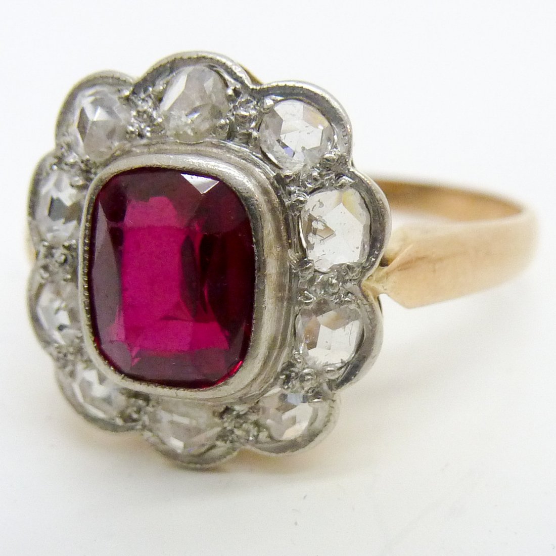 14KG Ladies Ruby and Diamond Ring (1 of 1)