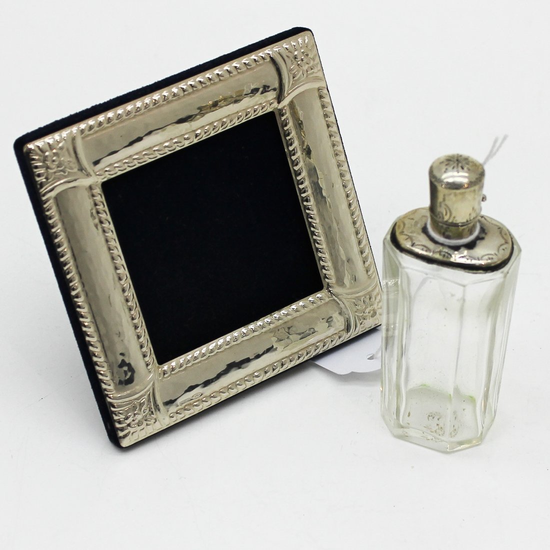 Silver Photo Frame and 19th Century Perfume Flask (1 of 2)
