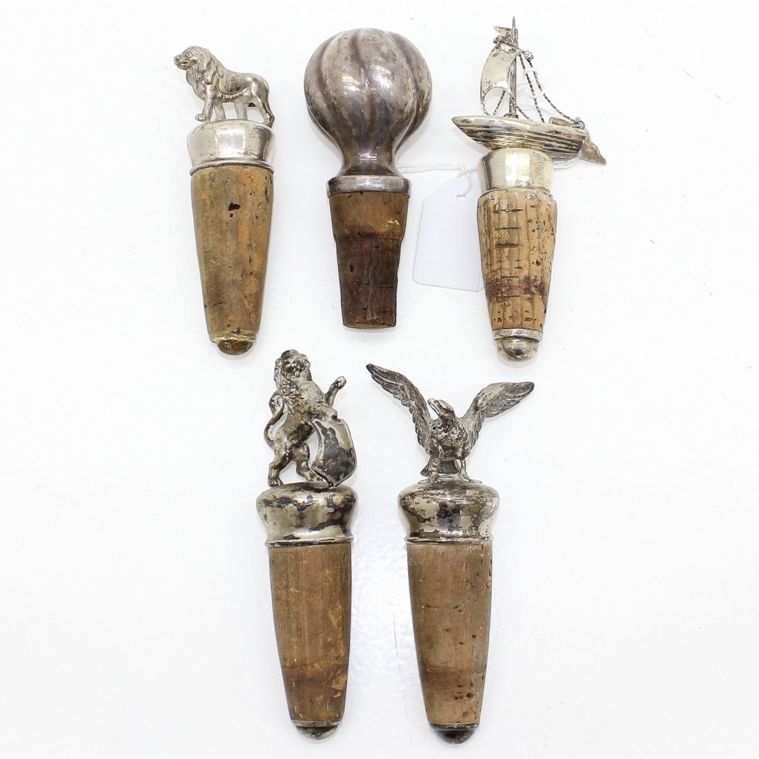Lot of Silver Mounted Corks (1 of 2)
