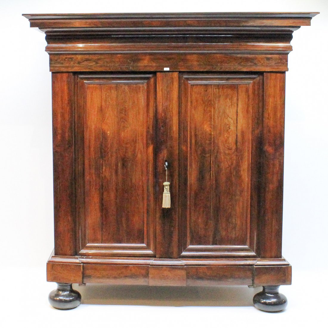 17th Century Rosewood Notary Cabinet: 214 x 82 x 205 cm.