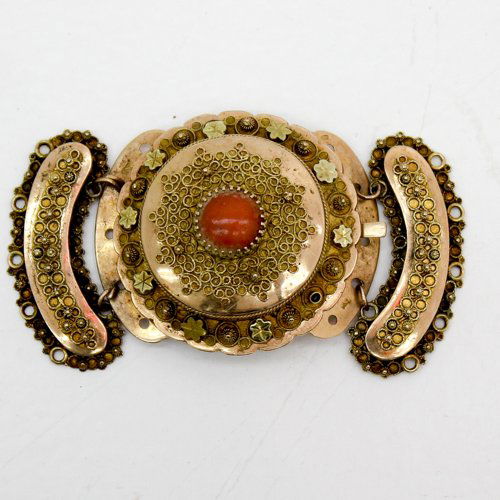 14KG CLASP SET WITH RED CORAL (1 of 1)