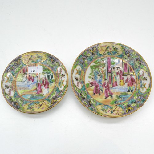 LOT OF 2 CANTONESE PLATES CIRCA 1820 (1 of 2)