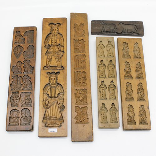 LOT OF 6 ANTIQUE GINGERBREAD BOARDS (1 of 1)