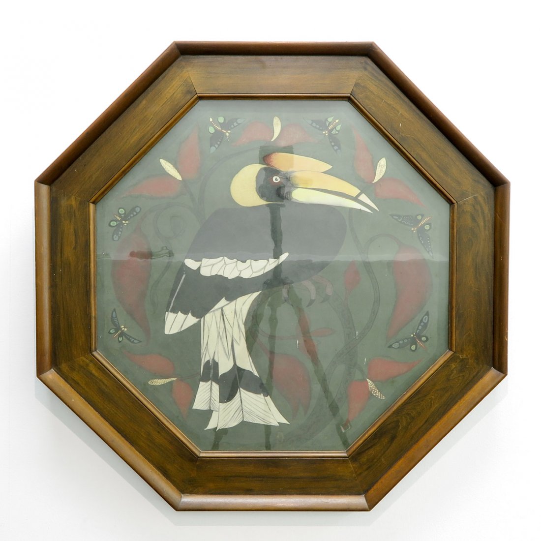 An Unusual Charcoal on Panel of Tucan (1 of 3)