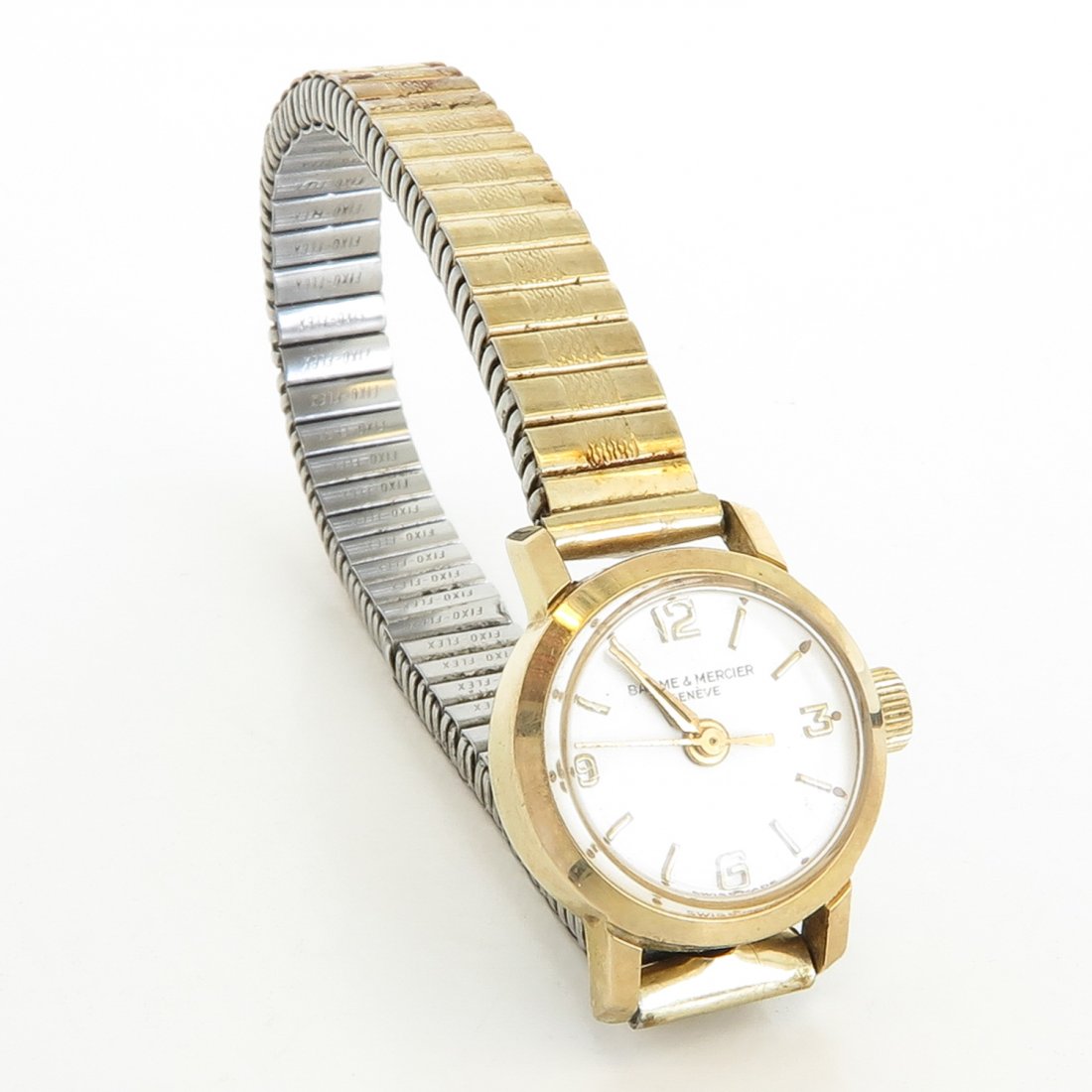 Ladies Baume Mercier Watch: Gold on steel.