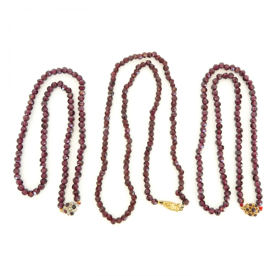 3 Garnet Necklaces (1 of 1)