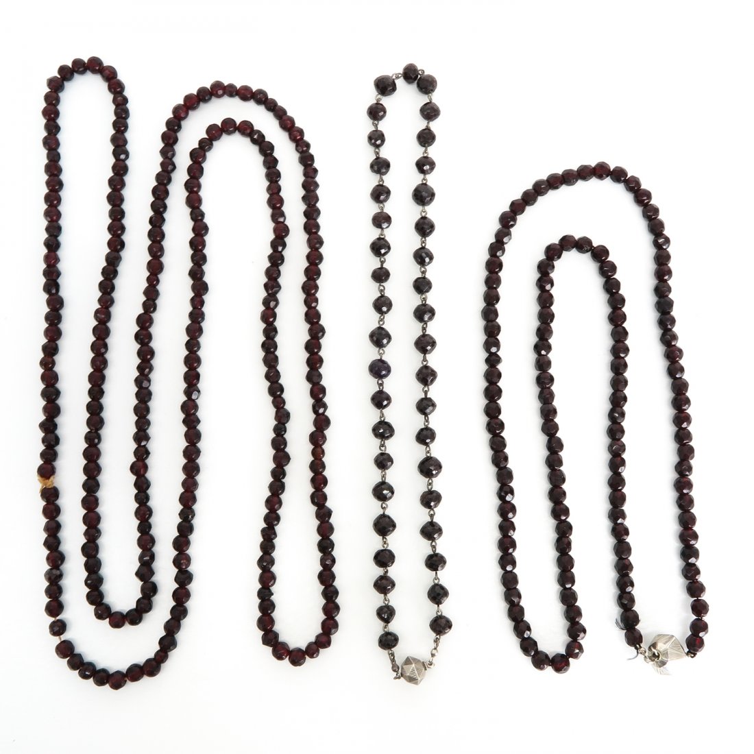 Lot of 3 Antique Garnet Necklaces (1 of 1)