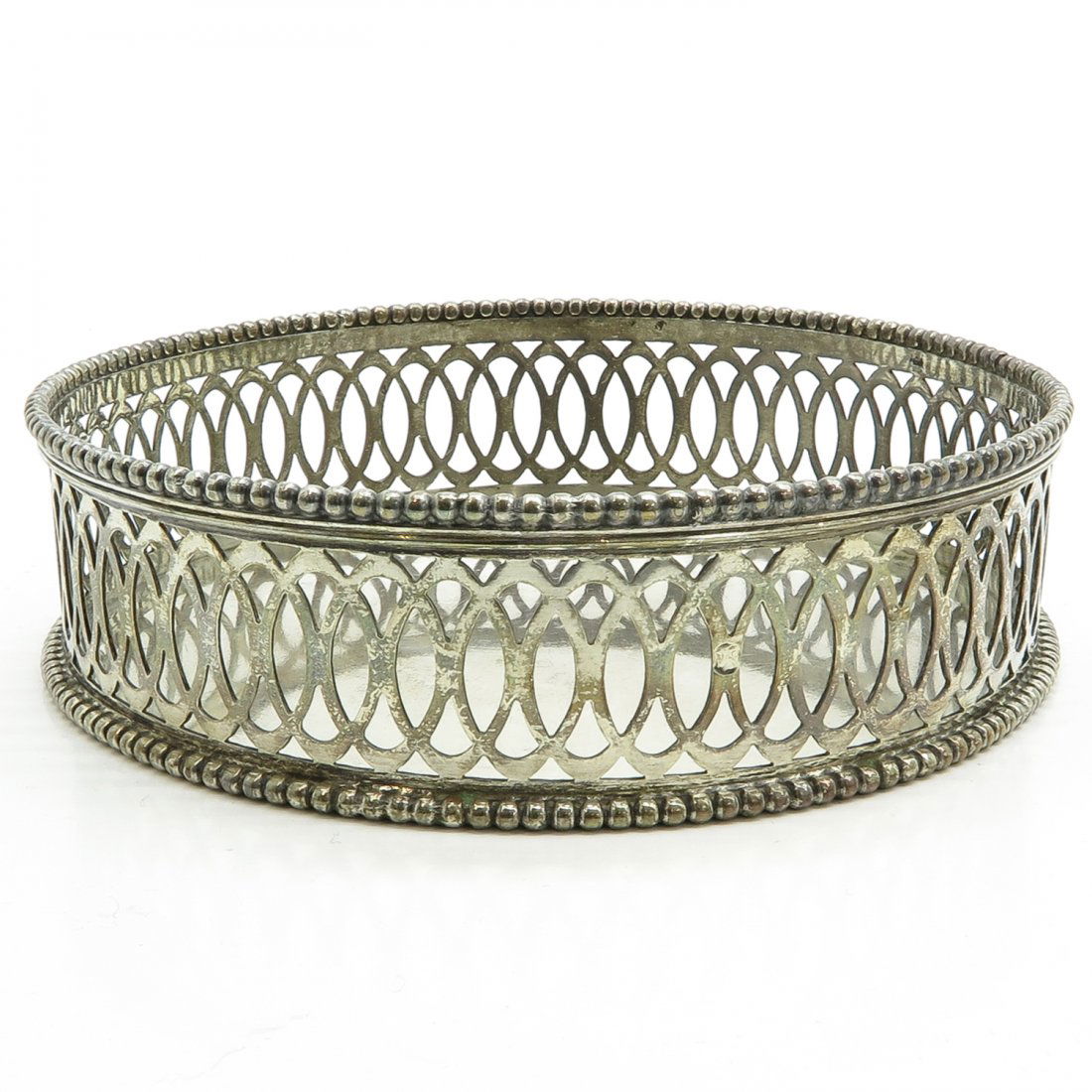 Dutch Silver van Kempen Wine Coaster: Marked with year letter G, 12 x 3 12 cm, 147 gram.