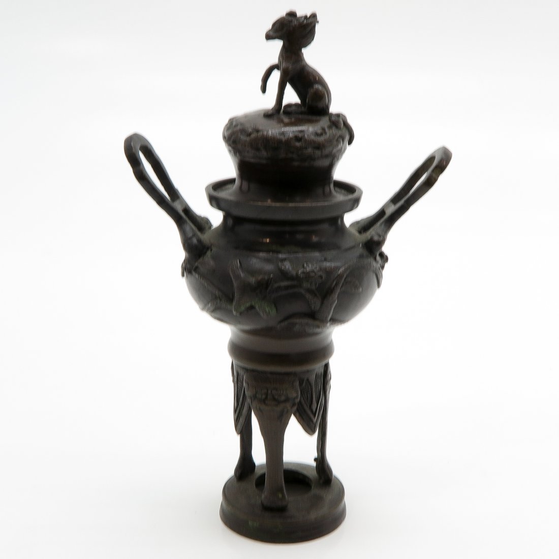 Bronze Incense Burner: 22 cm. tall.