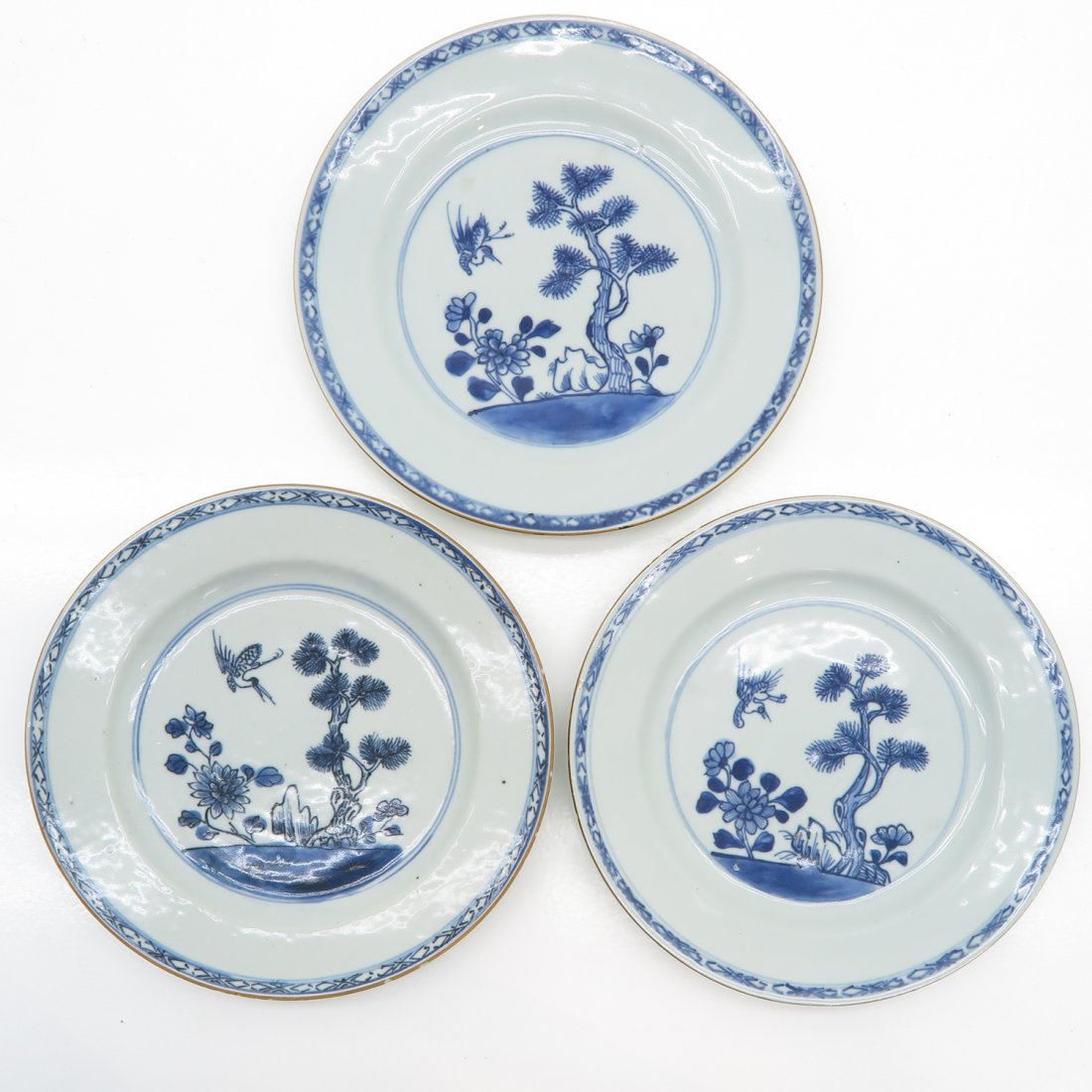 Lot of 3 China Porcelain Plates Circa 1800 (1 of 2)