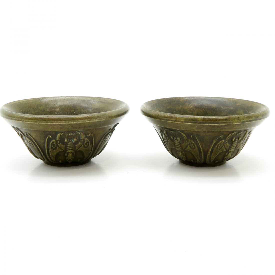 Lot of 2 Bronze Chinese Altar Cups (1 of 6)