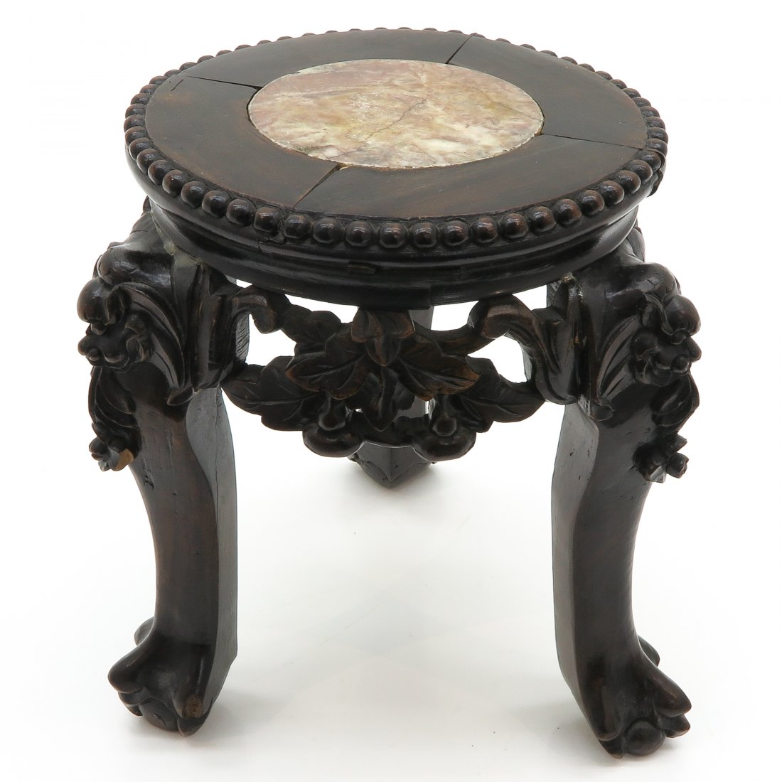 Chinese Side Table with Marble Inlay Top (1 of 1)