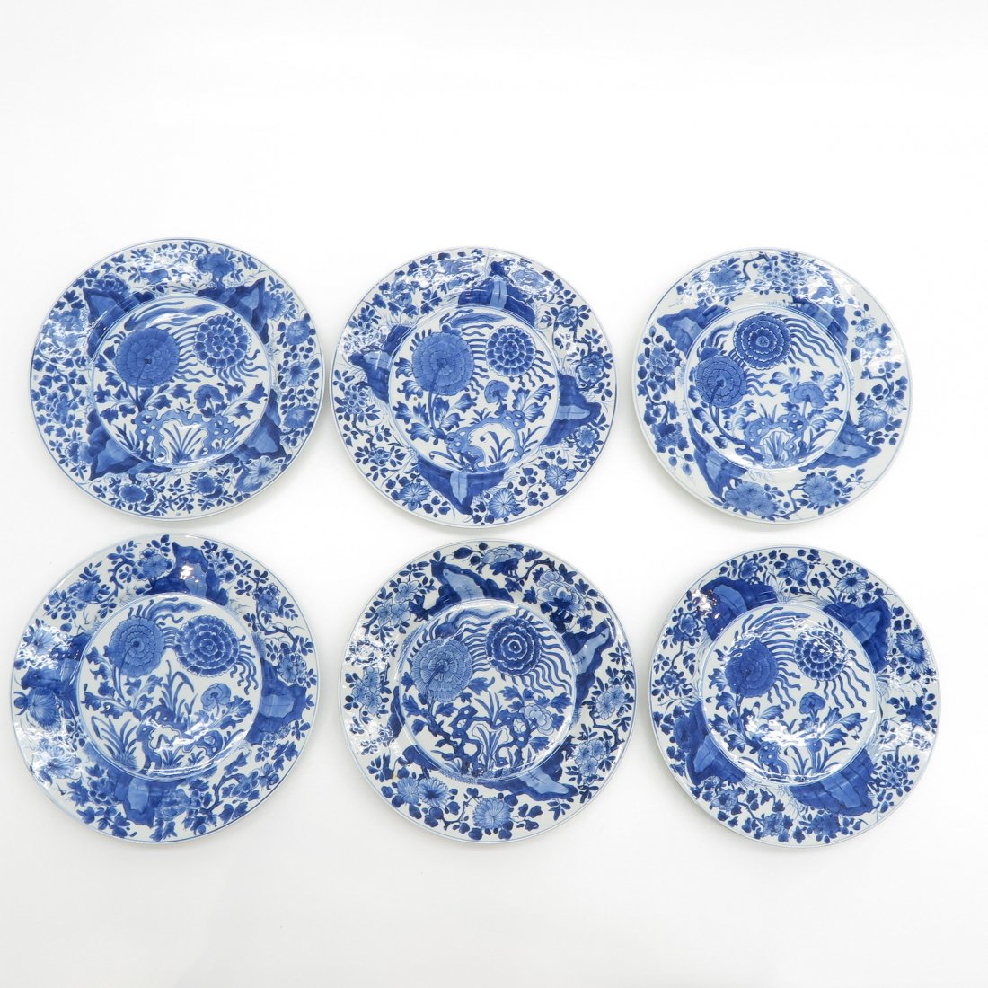 Lot of 6 Kangxi Period Plates (1 of 2)